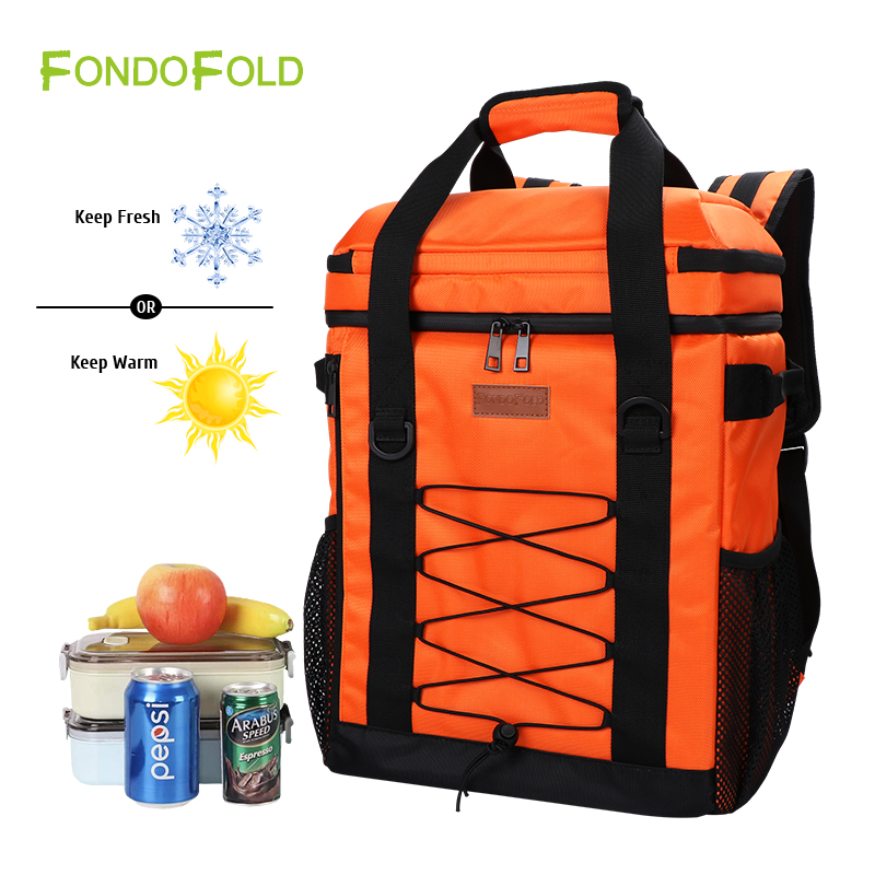 36 Cans Multifunctional Leakproof Cooler Backpack , Mesh Pocket for Camping BBQ